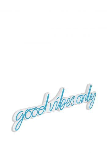  كتابة ضوئية جدارية لجملة كود فايبز اونلي ازرق اللون  بابعاد :  79*19 سم  Good Vibes Only  neon sign