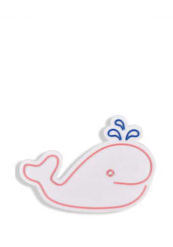مجسم ضوئي جداري لصغير الحوت  بابعاد : 30*40 سم  Baby Whale neon sign
