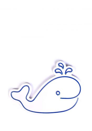 مجسم ضوئي جداري لصغير الحوت  بابعاد : 30*40 سم  Baby Whale neon sign
