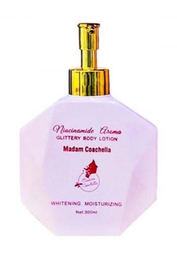 لوشن مرطب ومفتح للجسم بجزيئات لامعة 300 مل  Madam Coachella Glittery Body lotion 