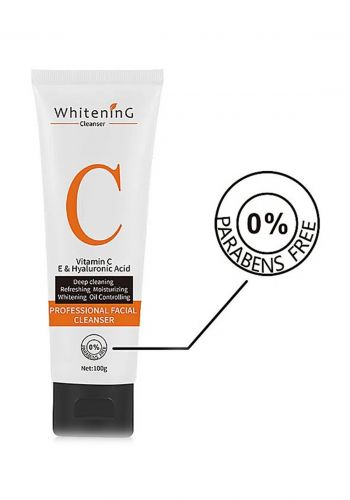 غسول للبشرة بفيتامين سي وحمض الهيالورونيك 100 غم Whitening Cleanser Vitamin C&Htaluronic Acid