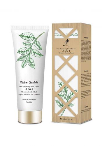 Madam Coachella 3 in 1 Face Wash Cream كريم غسول الوجه