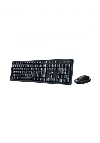 Genius Smart KM-8200 Wireless Keyboard and Mouse - Black كيبورد وماوس