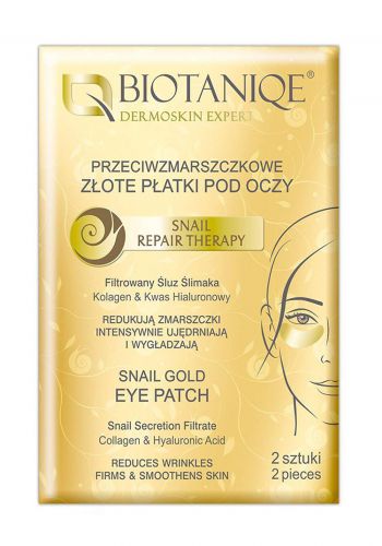 Biotaniqe Snail Gold Eye Patch 2pcs  شرائح لمعالجة الهالات