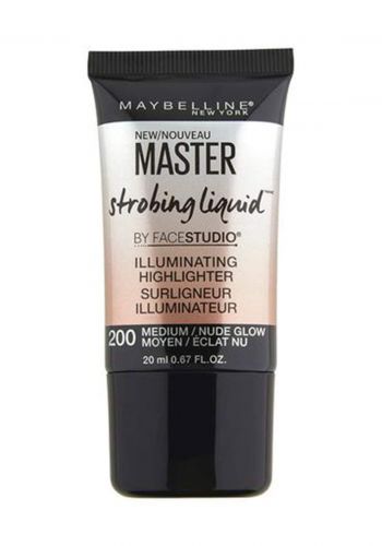 (022-0693)Maybelline Master Strobing Liquid Illuminating Highlighter 200 Medium 20ml هايلايتر 