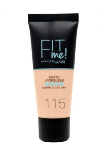(022-1044) Maybelline Fit Me Matte  Poreless Foundation Normal To Oily No. 115 Ivory كريم اساس
