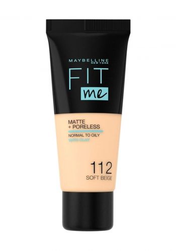(022-1152)Maybelline Fit Me Foundation Cream 30ml Soft Beige No:112 كريم اساس
