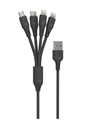 Porodo PVC 4 in 1 Charge Cable 1.2M – Black كابل