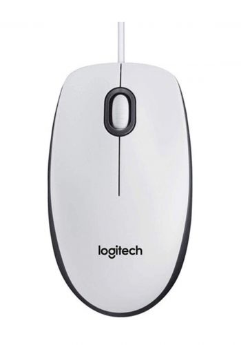 Logitech M100 Mouse Wired -White ماوس