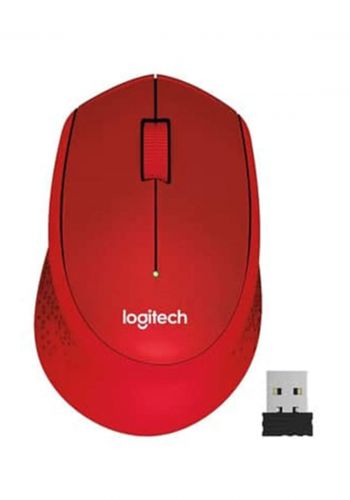 Logitech M330 Silent PlusWireless Mouse-Red ماوس