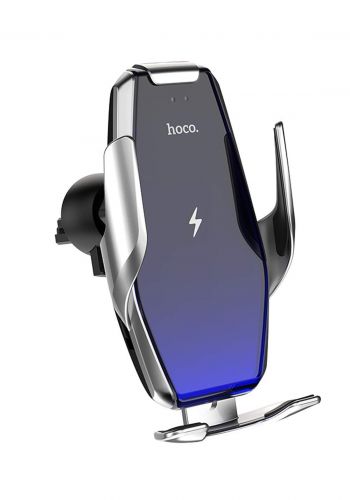 Hoco Car wireless charger - Silver شاحن هاتف للسيارة