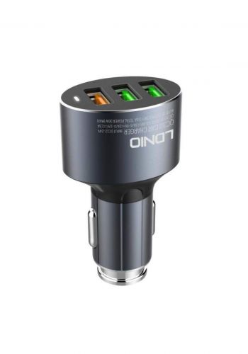 LDNIO C703Q Car Charger for Mobile Phone - Gray شاحن هاتف للسيارة