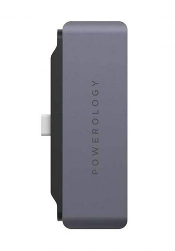 Powerology 4in1 USB-C HUB with HDMI,USB and AUX - Gray
