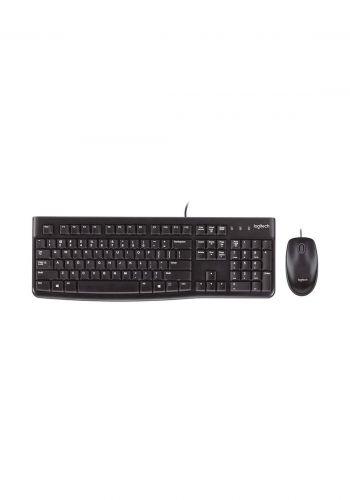 Logitech MK120 Wired Keyboard and Mouse Combo - Black كيبورد وماوس
