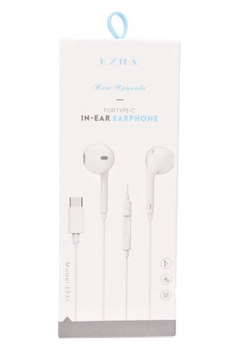 Ezra EP41 Earphones For Type-C -White سماعة