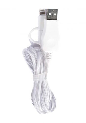  Ezra DC-05 USB to 2 in 1 Data Cable 1m - White كابل