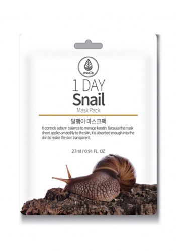Med B One Day Snail Mask 27ml  ماسك للبشرة