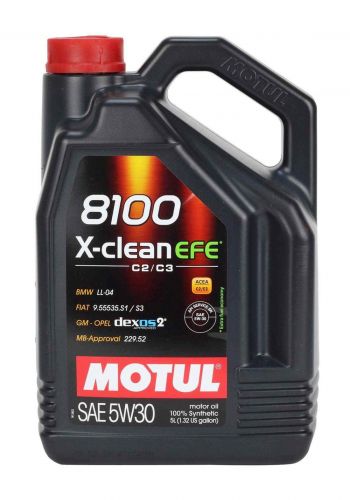 Motul 5w30 X-clean efe 8100  100% Synthetic oil 5L  زيت تخليقي 100% للسيارات