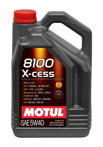 Motul 5w40 Xcesse 8100  100% Synthetic oil 5L  زيت تخليقي 100%  للسيارات