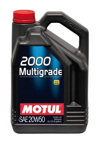 Motul 20W50 2000 Multigrade Mineral Engine Motor Oil  5L زيت معدني للسيارات