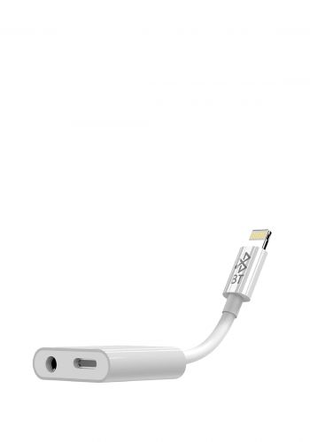 تحويلة +شاحن لايتننك  Moxom MX-AX16 Wireless Lightning to 3.5mm + Charger Adapter - white
