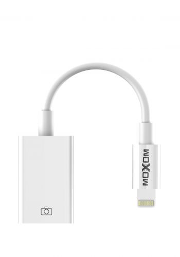 تحويلة + شاحن لايتننك Moxom MX-AX23 Otg Lightning To USB Adapter - White
