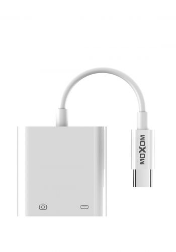 تحويلة + شاحن تايب سي Moxom MX-AX26 Otg Type-C To Usb & Type-C Adapter - White

