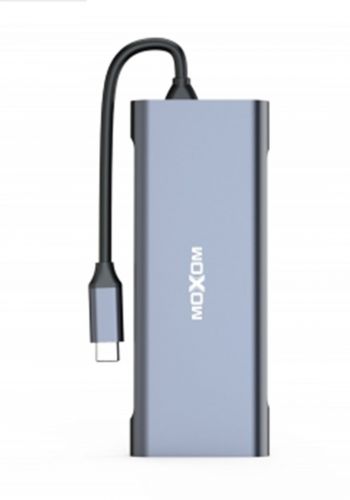 موزع   Moxom MX-HB01 USB HUB Hub 5 in 2 - Black
