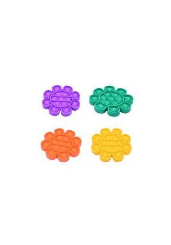 Push Pop Bubble Sensory Fidget Toy  لعبة بوش بوب السليكونية لتخفيف التوتر بشكل وردة