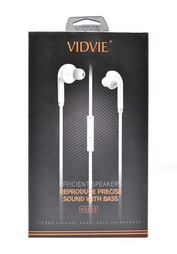 Vidvie HS619 3.5mm Headphone With Mic-White  سماعات سلكية 