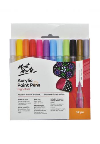 Mont Marte Acrylic Paint Set 12 Pcs 1mm  مجموعة ألوان أكريليك