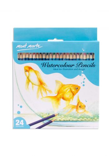 Mont Marte Water Color Pencils 24 Pcs أقلام ألوان خشبية