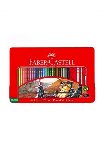 Faber Castell  48 Classic Colour Pencils اقلام تلوين خشبية 48 لون