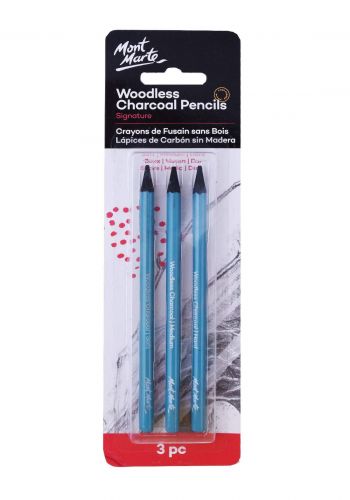 Mont Marte Woodless Charcoal Pencils 3 Pce اقلام فحم للرسم