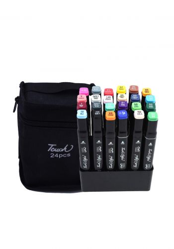 Touch Twin Brush Marker 24 Pcs اقلام تخطيط برأسين