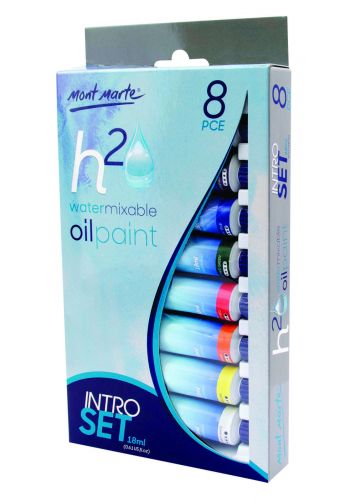 Mont Marte Oily  Paint Set 8 Pcs x 18 ml  مجموعة اصباغ زيتية
