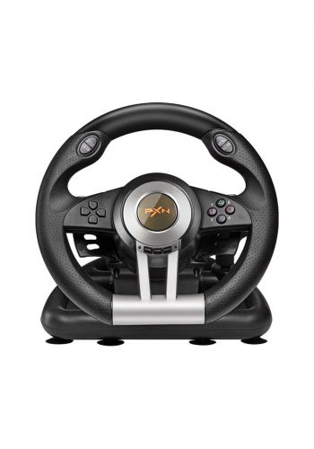 PXN V3 Pro Racing Game Steering Wheel with Brake Pedal - Black