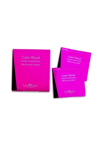Wow By Wojooh Instant Nail Polish Removing Wipes مناديل لإزالة طلاء الأظافر