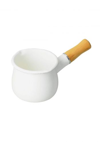 Pearl Metal HB-3676 Blanc Kitchen Enamel Milk Pan وعاء متعدد الاستخدام