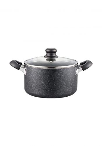 Pearl Metal HB-2725 Two-Handled Pot 22cm قدر طعام مع غطاء بايركس 