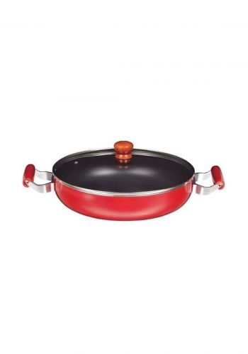 Pearl Metal H-2700 Frying pan 17cm IH gas fire Compatible with all heat sources Singleمقلاة مع غطاء بايركس 