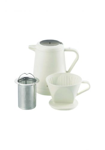Pearl Metal HB-1074 Ie coffee pot insulation & coffee pot 620ml white  سيت ترمس مع كوب
