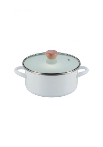 Pearl MetalHB-4944 Two-Handed Pot, White 20 cm قدر متعدد الأستخدام
