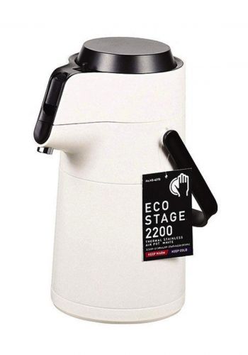 Pearl Metal HB-4378 Eco Stage Stainless Air Pot 2.2L -White ترمس حراري