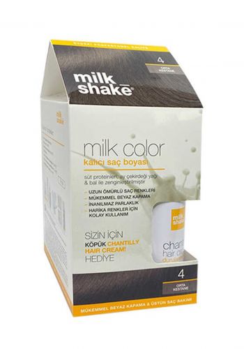 Milkshake Hair Color 4  + Care Foam 50 ml صبغة شعر 50 مل من ميلك شيك