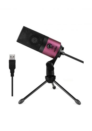 Fifine K669 USB Wired Microphone with Recording Function for PC Laptop - Pink مايكروفون