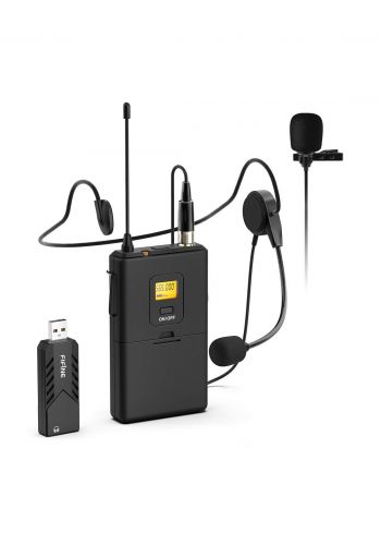 Fifine K031B Wireless Microphones for Computer -  Black مايكروفون