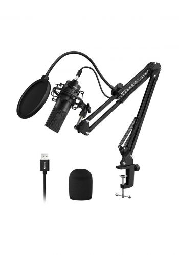 FIFINE  K780 Factory Professional Recording USB Microphone With Arm Stand - Black مايكرفون 