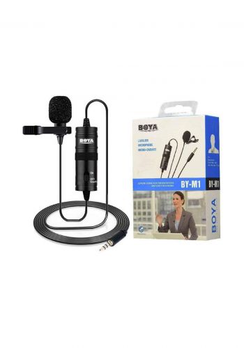 BOYA BY- M1 Lavalier Microphone  Micro-Cravate- Black مايكرفون