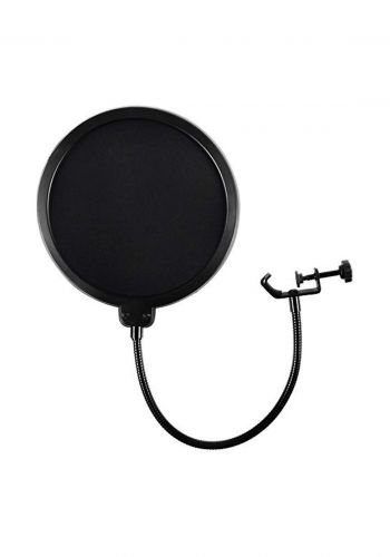Studio microphone round shape with pop filter - Black فلتر مايكرفون